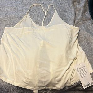 Lululemon cream colored modal silk yoga tank size 12, new with tags